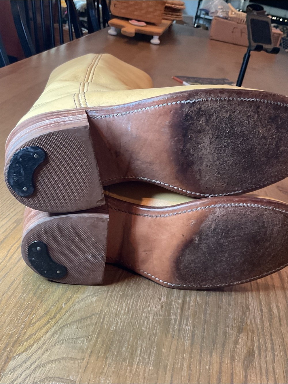 Frye Women's Vintage Campus Boots Banana Leather #2952 - Picture 8 of 12
